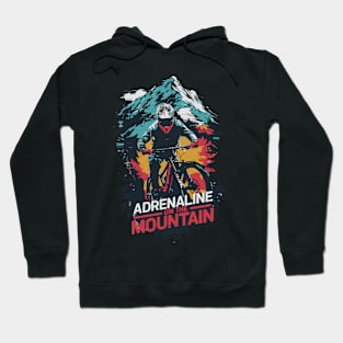 Adrenaline on the Mountain: Exclusive Mountain Biking Artwork Hoodie